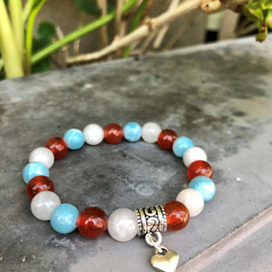 6.5" Como to Capri Kids Red, White and Blue Bracelet "American Boy"-como to capri Kids